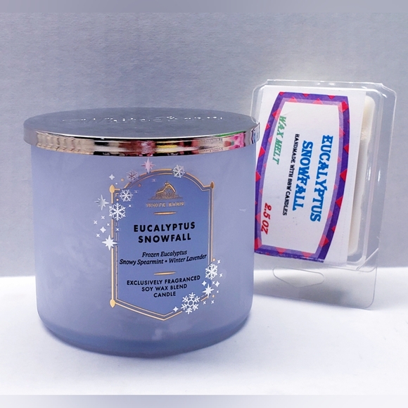 EUCALYPTUS SNOWFALL -Bath & Body Works Candle Wax Melts- $8 per pack - Picture 7 of 9